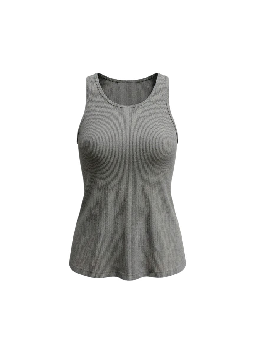 Arizona Jean Co Olive Green Ribbed Knit Tank Top S