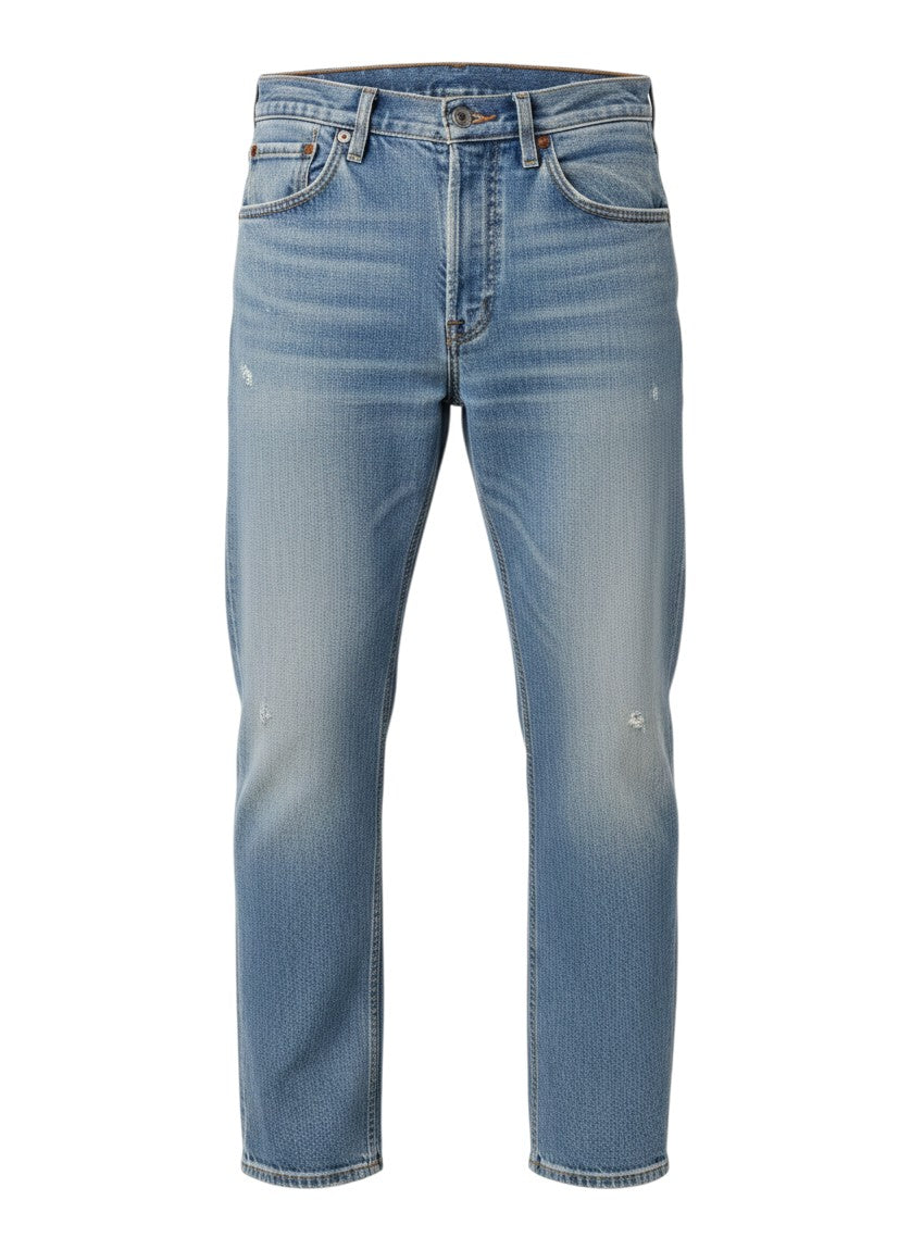 Levi's 514 Light Wash Distressed Slim Straight Jeans 25x27