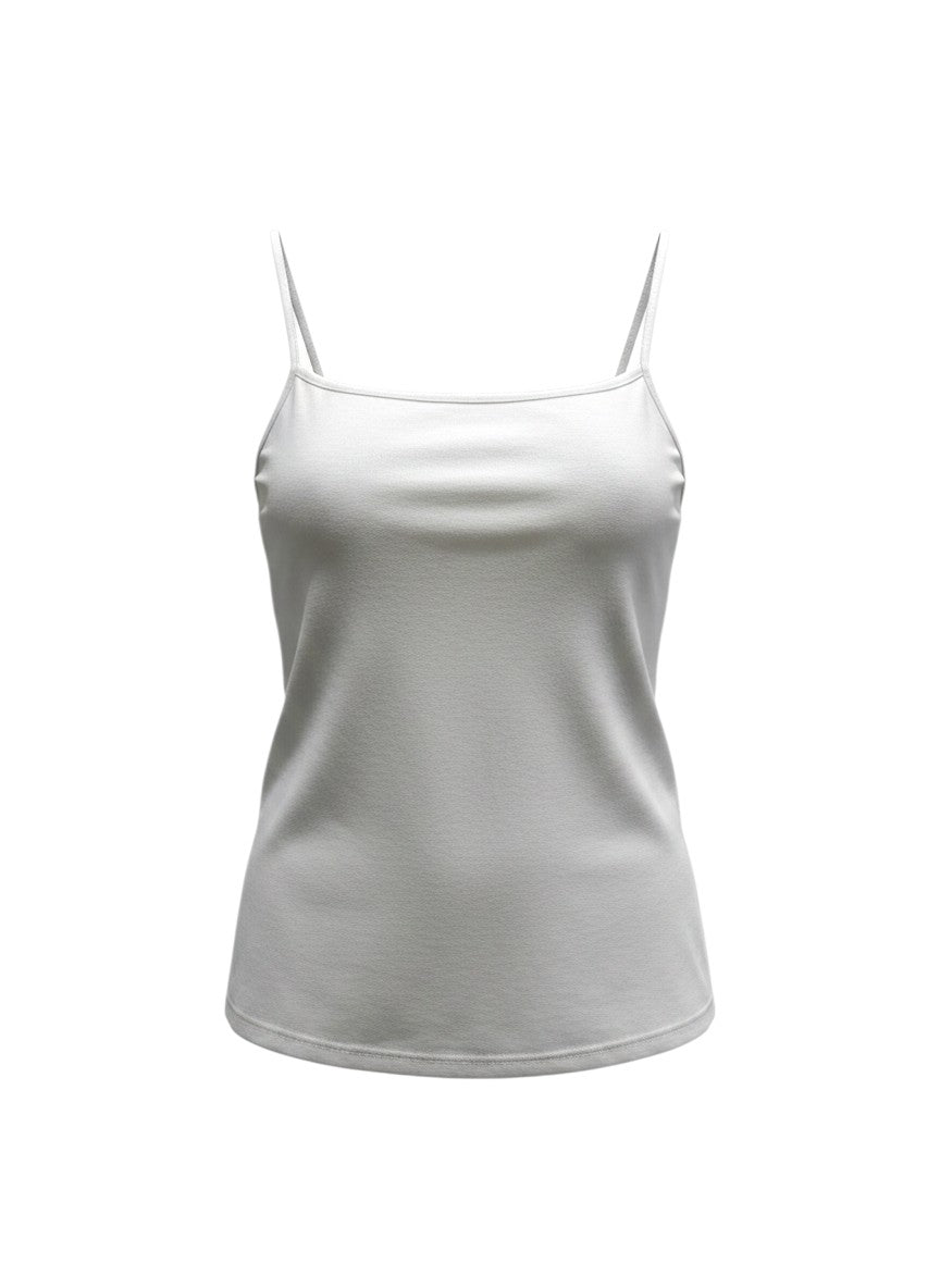 No Brand White Square-Neck Camisole Top S/M