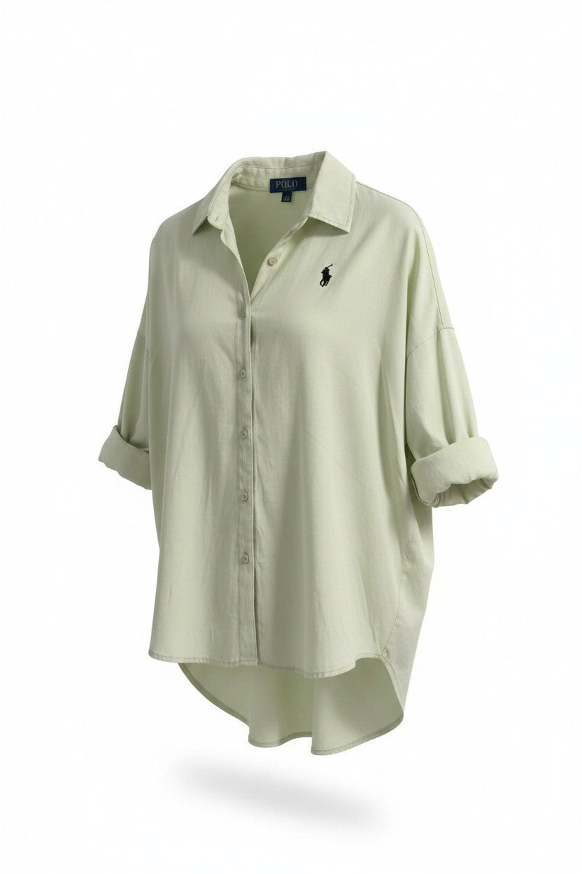 Women's Button-Down Shirt — Sage Green — Polo Ralph Lauren