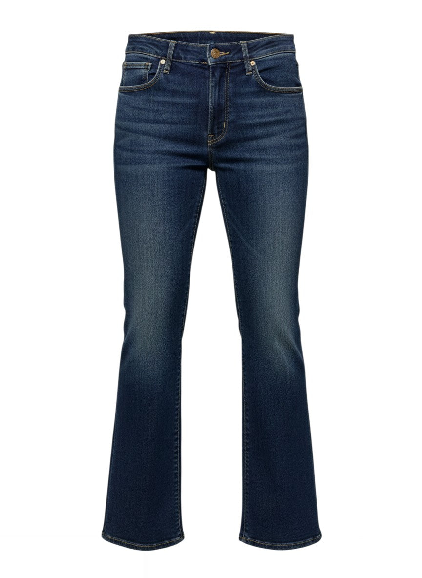 Mottom Indigo High-Rise Flared Jeans M