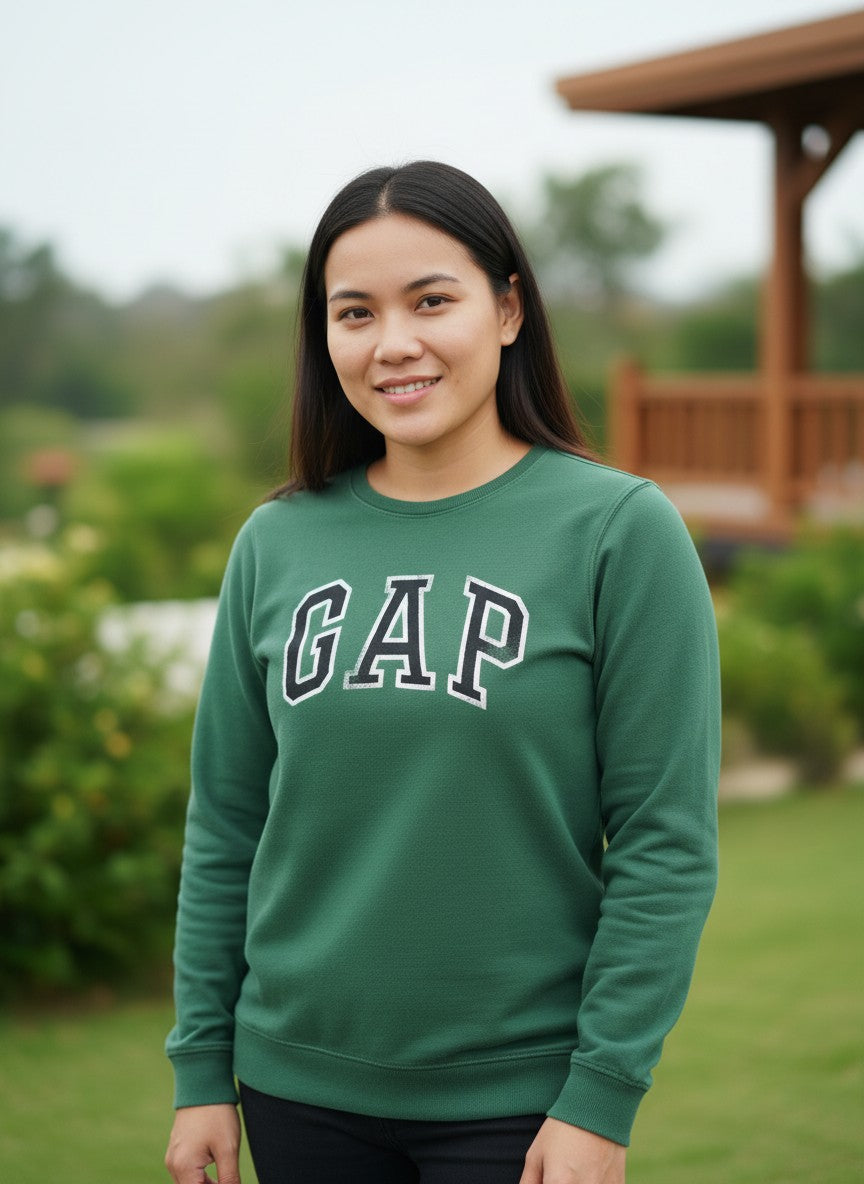 GapKids Green Long Sleeve Logo Tee — Children 10y/11y