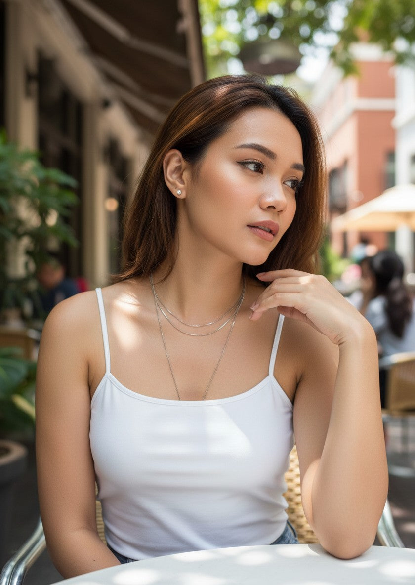 No Brand White Square-Neck Camisole Top S/M