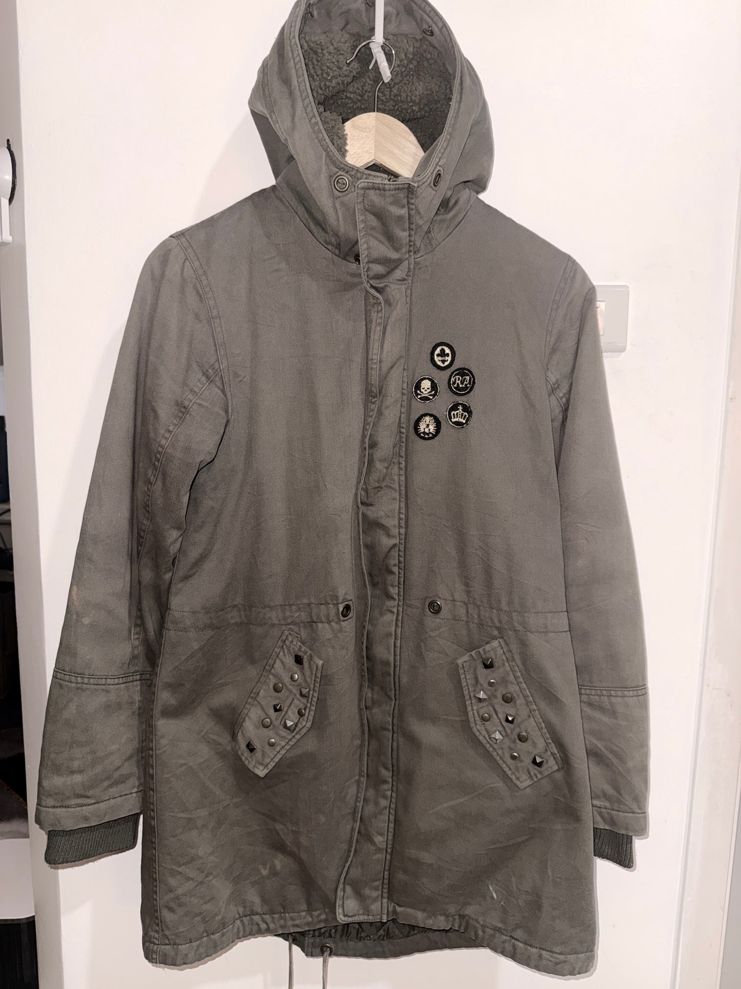 Army Parka Jacket — Khaki — Unisex — Pink Sand