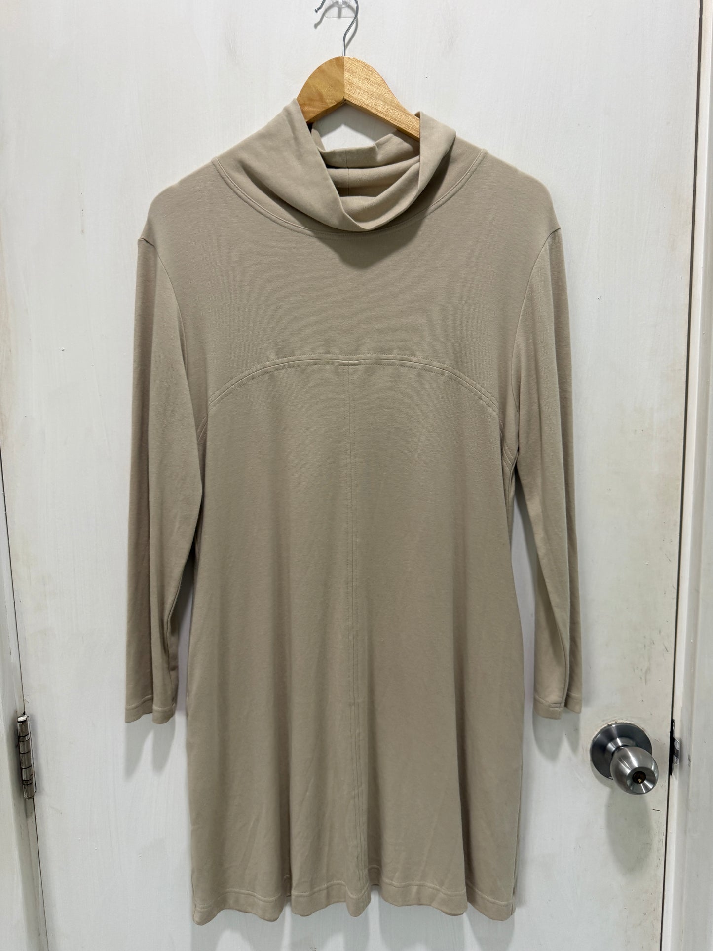 Nahoko Beige Cowl Neck Tunic Free Size