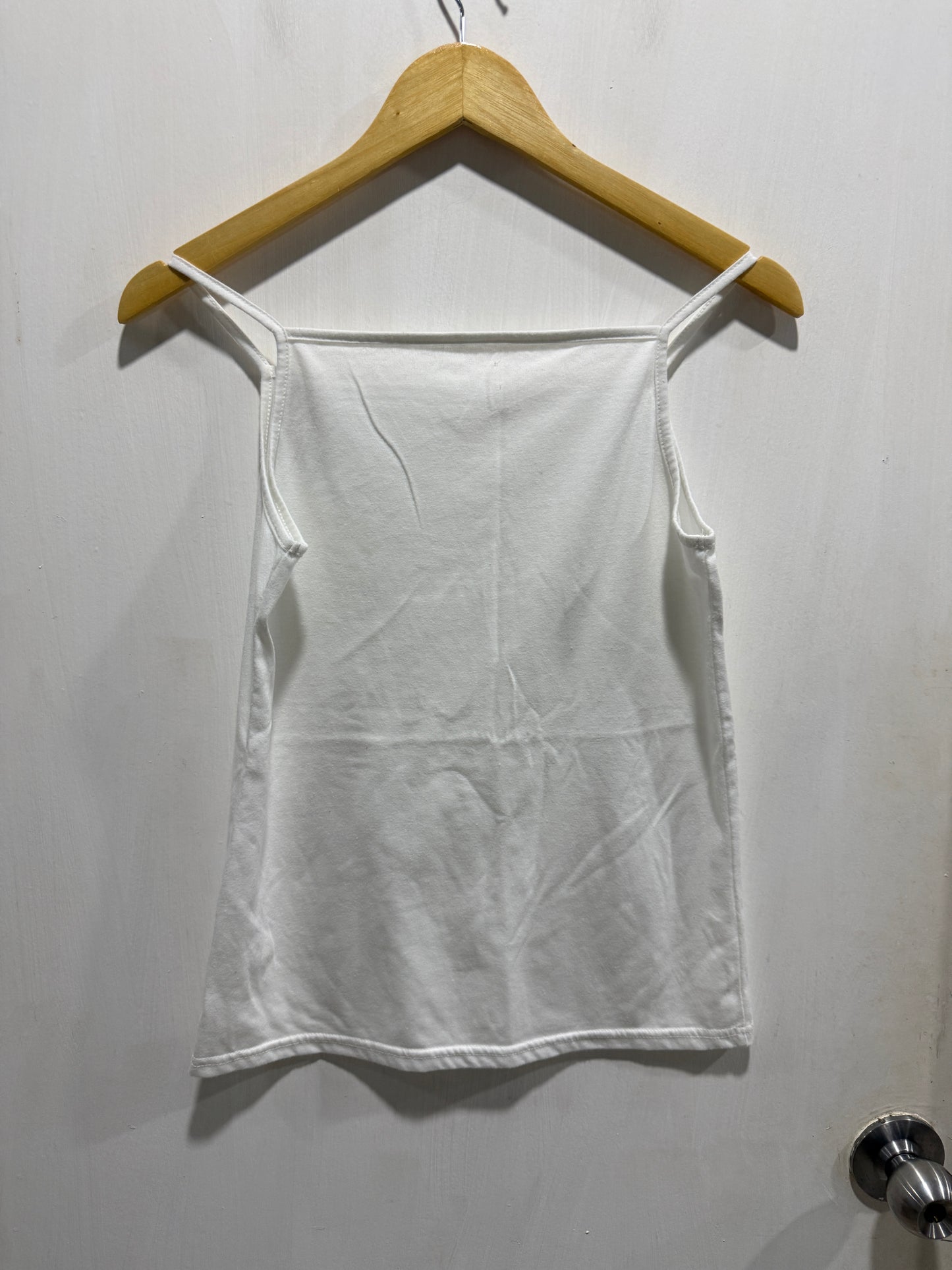 No Brand White Square-Neck Camisole Top S/M