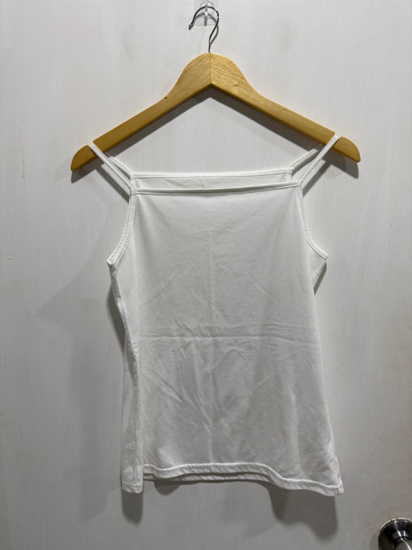No Brand White Square-Neck Camisole Top S/M