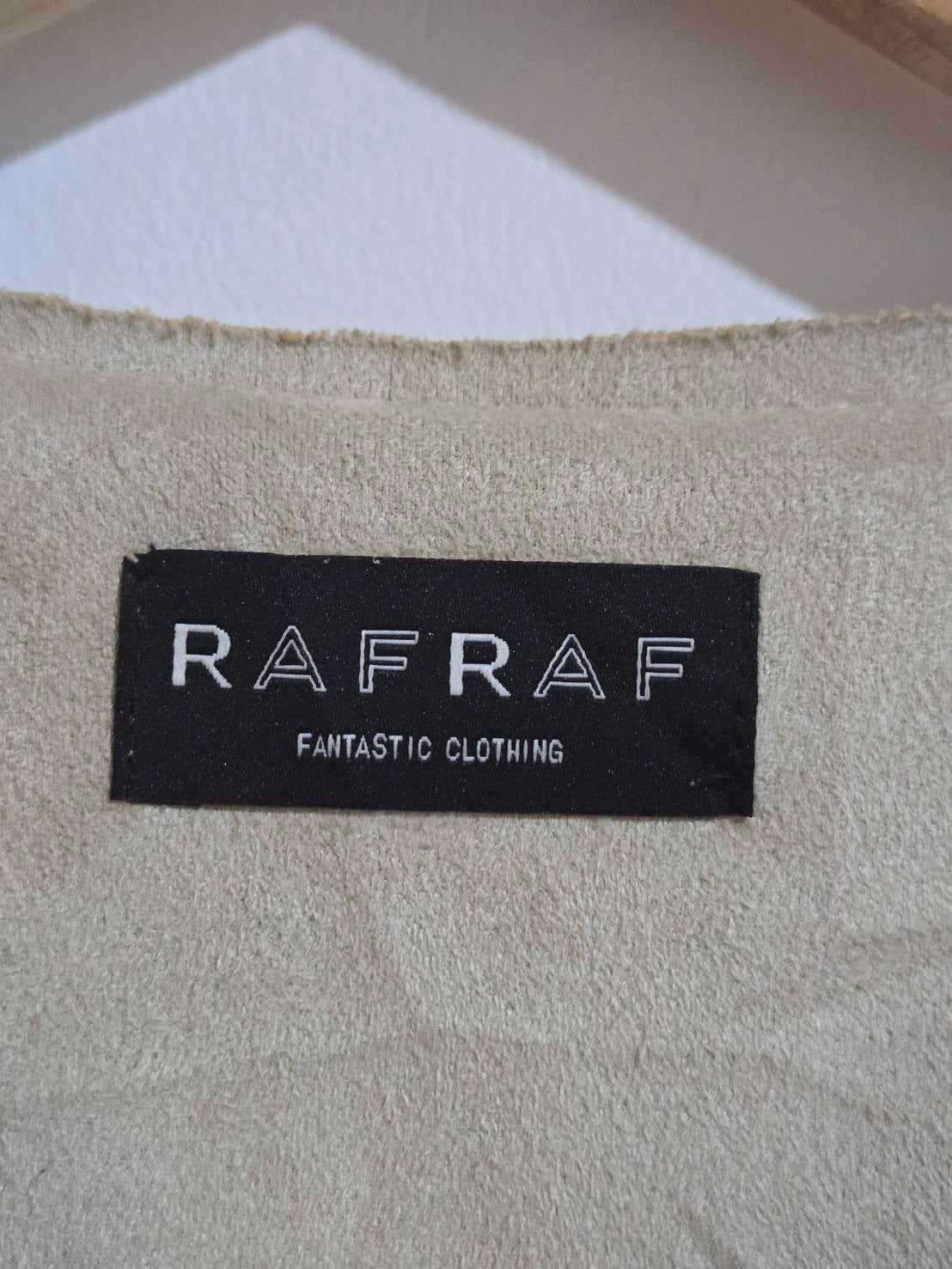 Faux Suede Long Coat — Beige/Sand — RAFRAF