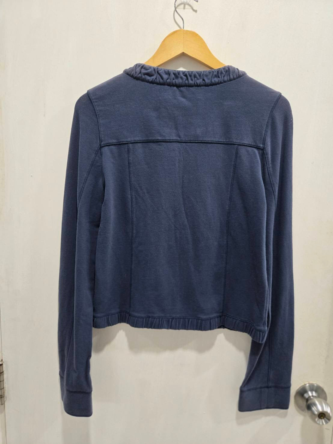 CC Double O Blue Ruffled Neckline Jacket