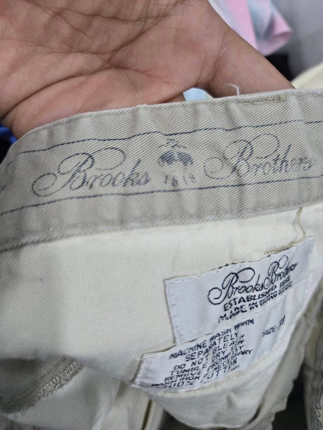 Brooks Brothers Beige Pleated Chino Shorts