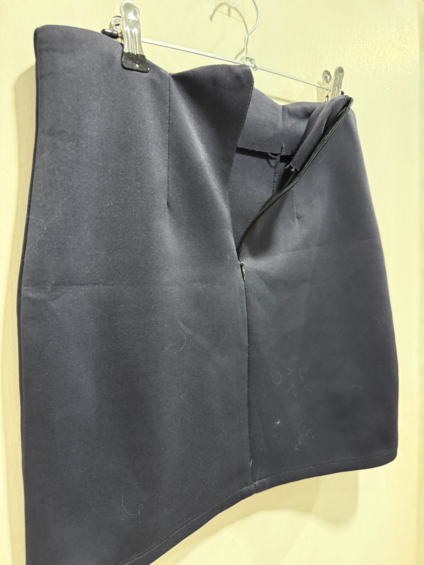 No Brand Navy Scalloped-Edge Mini Skirt S