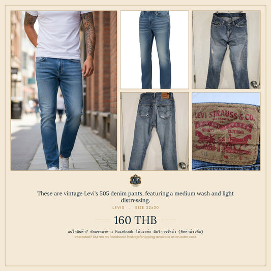 Levi's Vintage 505 Medium Wash Denim Jeans