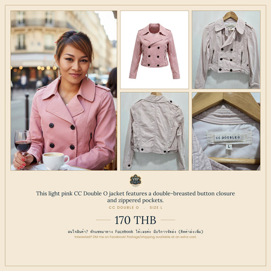 CC Double O Light Pink Double-Breasted Jacket