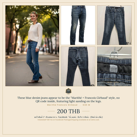 Marithe Francois Girbaud Blue Denim Jeans