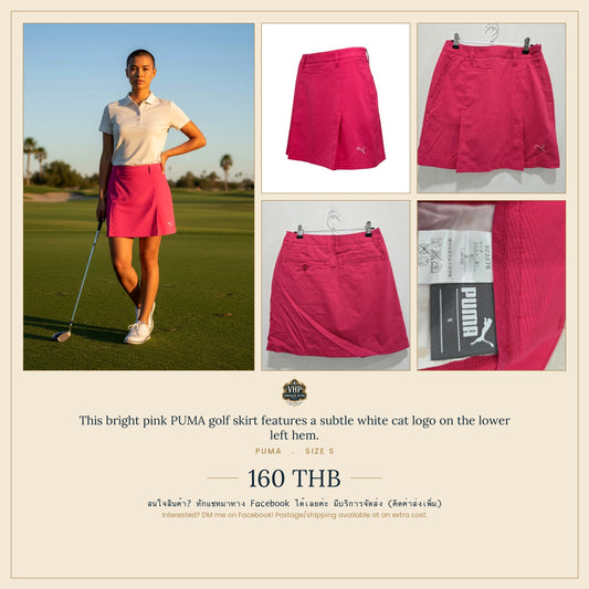 PUMA Bright Pink Golf Skirt Size S