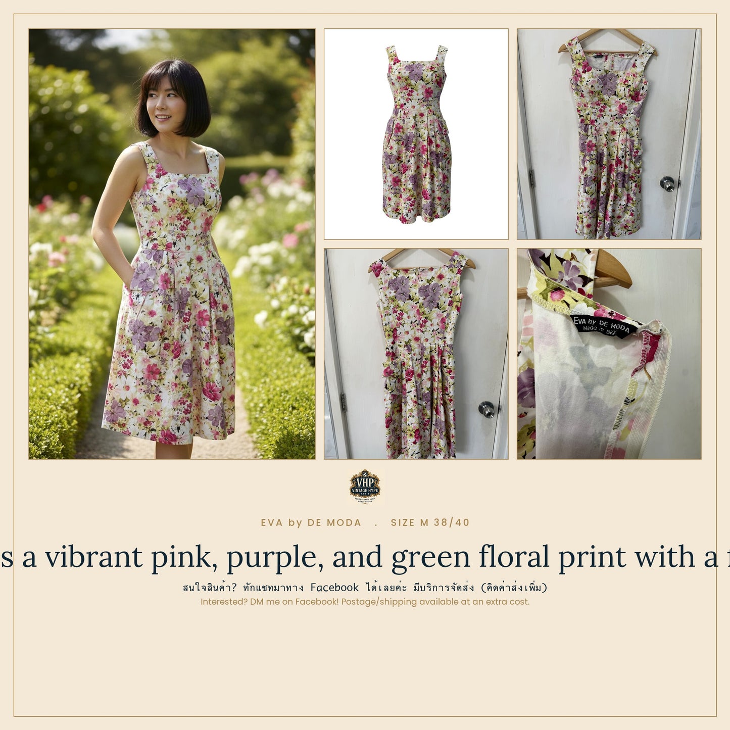 Vibrant Floral Print Sleeveless Midi Dress — Bold Botanical Bloom — Eva de Moda