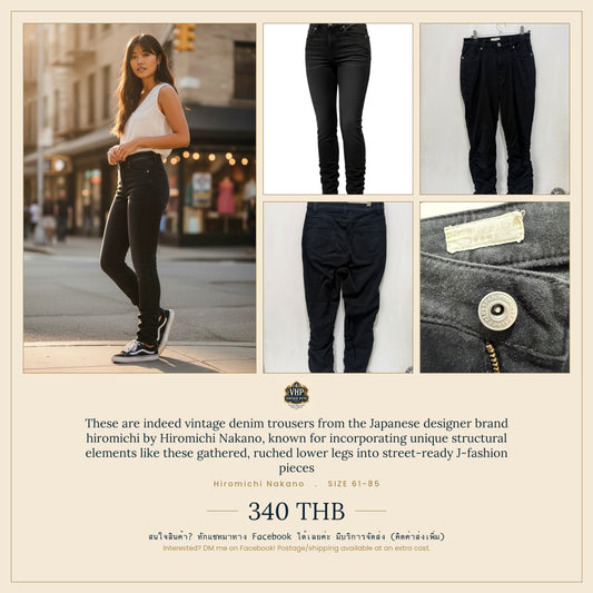 Black Denim Trousers — Structured Japanese Craftsmanship — Hiromichi Nakano