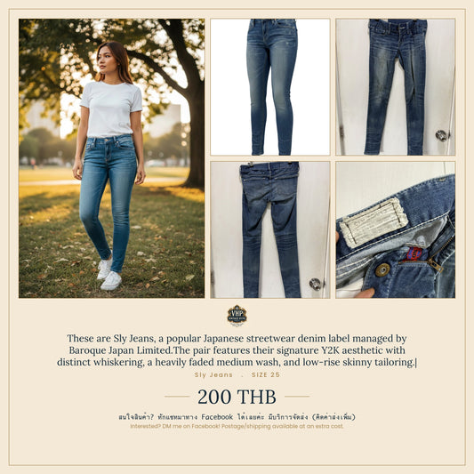 Medium Wash Low-Rise Skinny Jeans — Y2K Slim Denim Revival — Sly Jeans