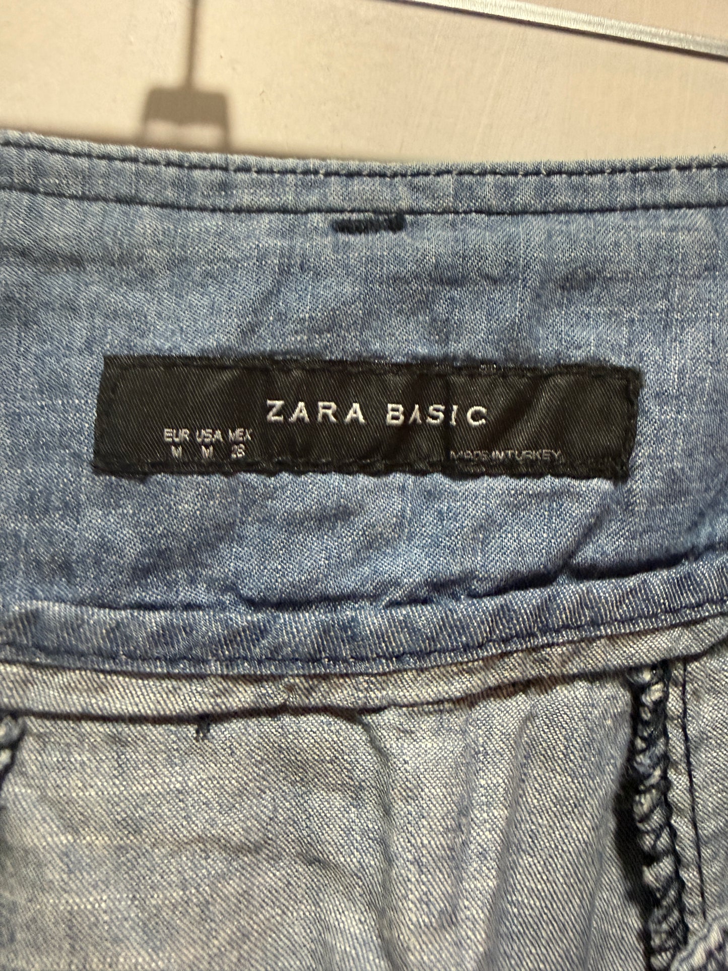 Blue Denim Pleated Skirt — Cool Denim Twist on a Classic — Zara Basic