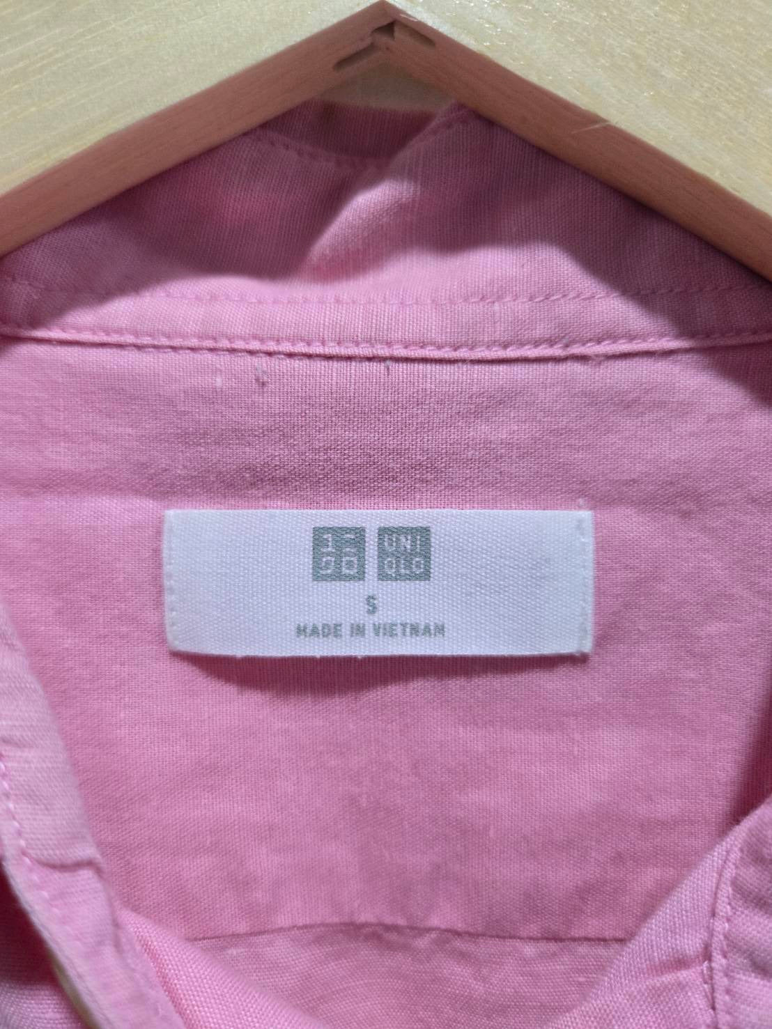 Pink Linen-Blend Short-Sleeve Shirt — Breathable Minimal — Uniqlo