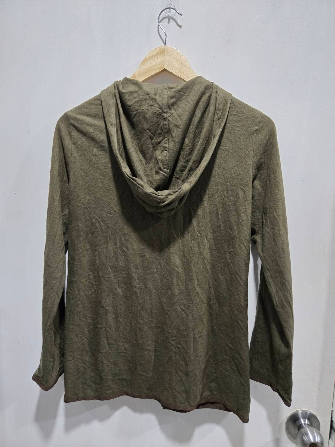 Preference Olive Green Textured Hoodie