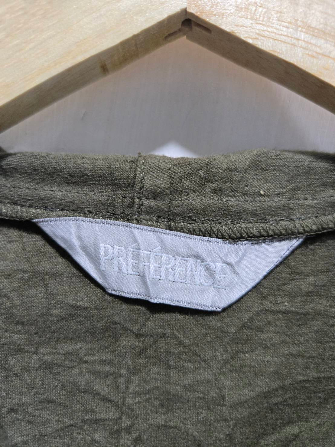 Preference Olive Green Textured Hoodie
