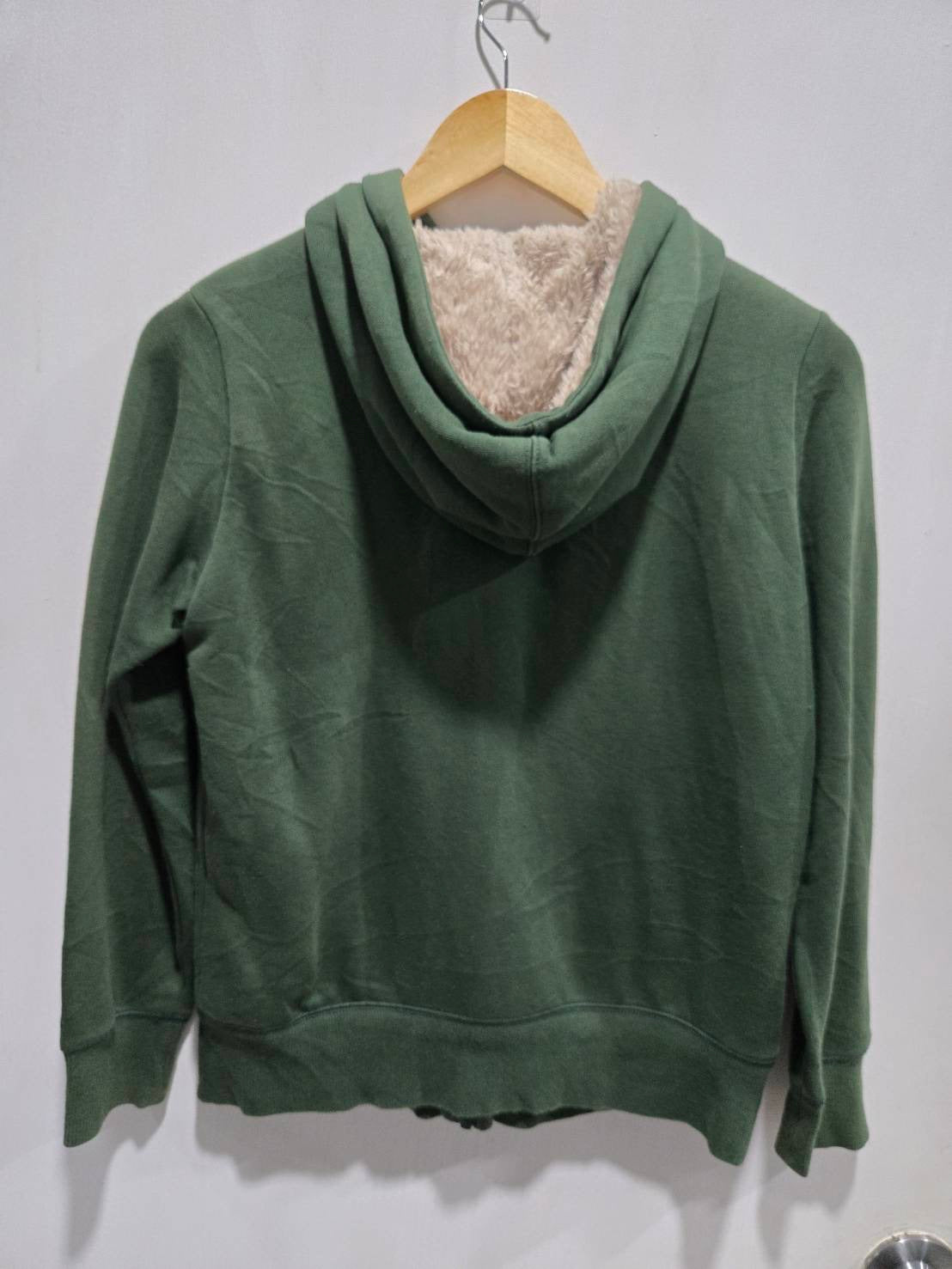 Uniqlo Green Sherpa-Lined Full-Zip Hoodie (Children 150cm)